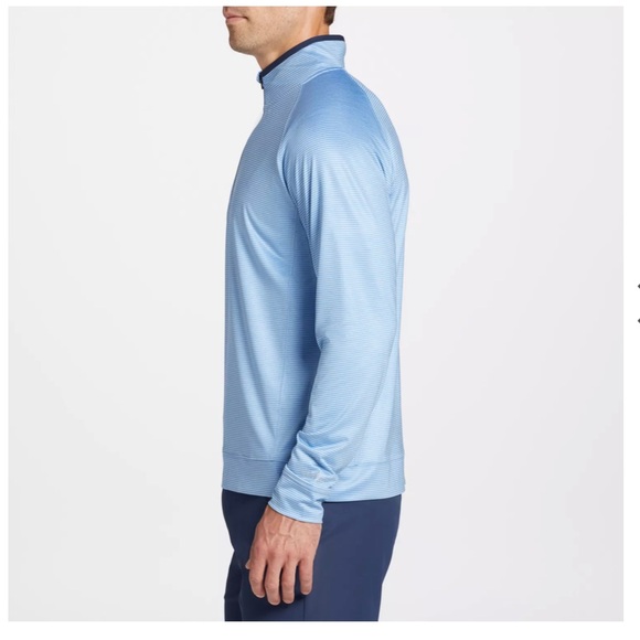 Walter Hagen Men's Lightweight 1/4 Zip Pullover - XXL -Stripe Daybreak Blue/Grey - Picture 6 of 7